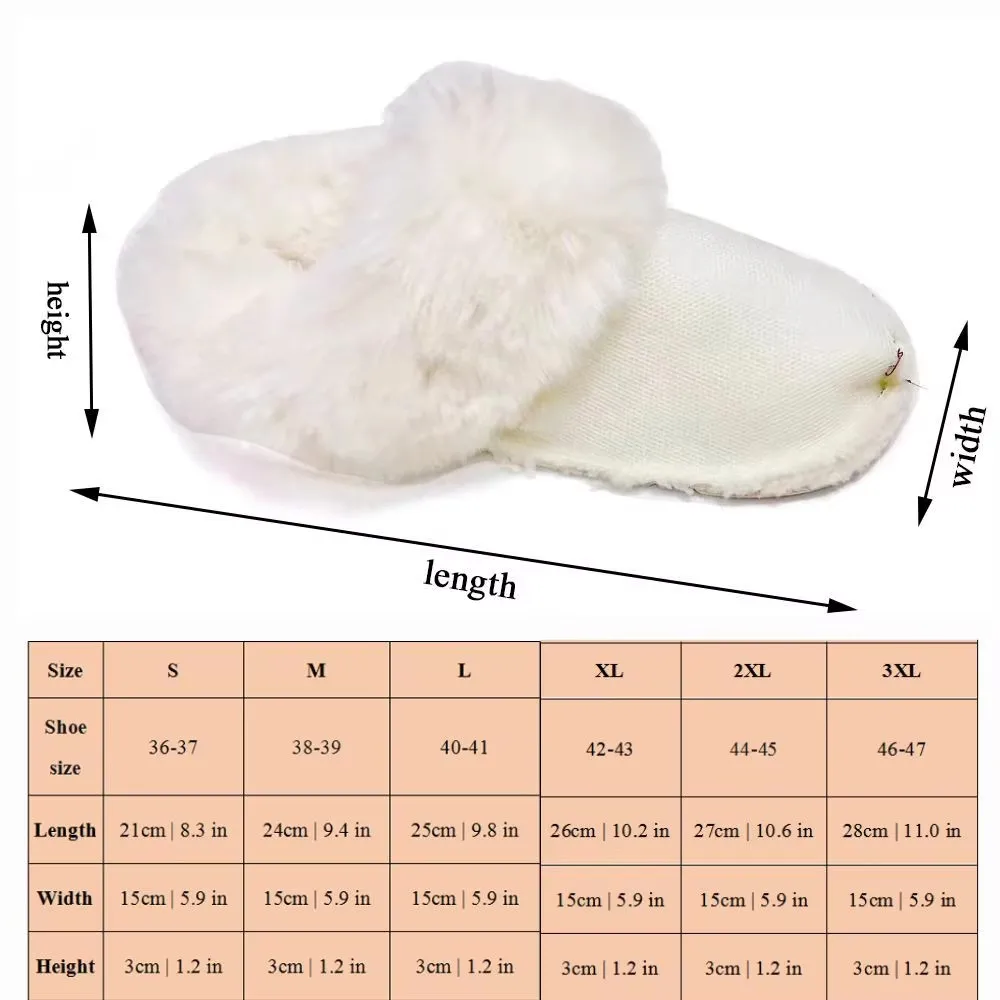 1Pair Winter Warm Shoe Cover For Women Men Clog Fur Lining Replacement Soft Thickened Plush Shoe Pads Clogs Slippers Plush Liner