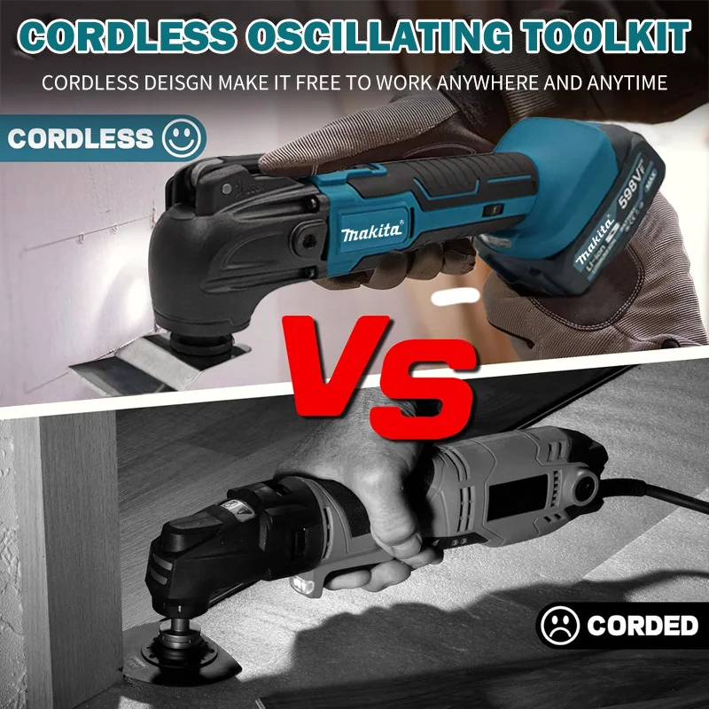 Makita Oscillating Multi Tool For 18V Battery Electric Saw Trimmer Oscillating Tool For Cutting Scraping Sanding Power Tool