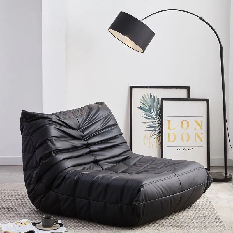 Sofá perezoso Caterpillar, dormitorio, tela tecnológica, sala de estar de unidad pequeña, silla de ocio, red roja, sofá moderno para una sola persona