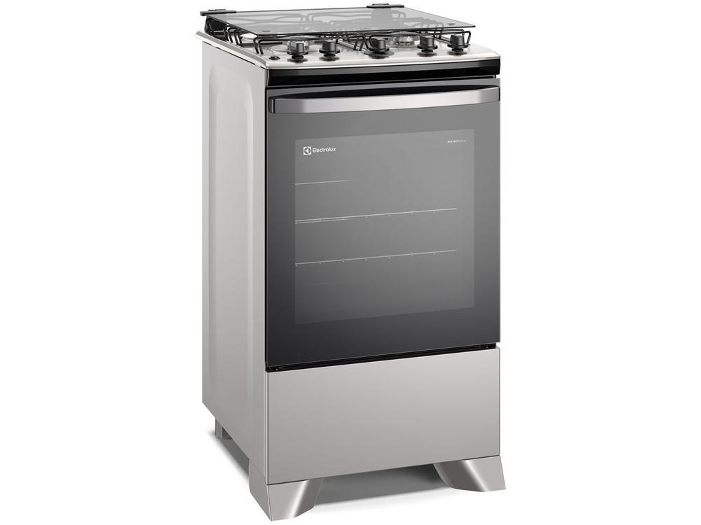 Fogão 4 Bocas Electrolux Prata Acendimento Automático Efficient com PerfectCook FE4IS - Bivolt