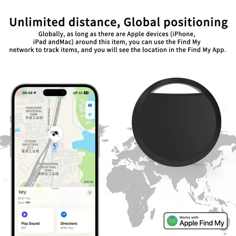 5er-Pack Smart Air-Tag (nur IOS), funktioniert mit Apple Find My (nur iOS), GPS Global Positioning Smart Tracker für Schlüsseltasche, Auto-Geldbörse