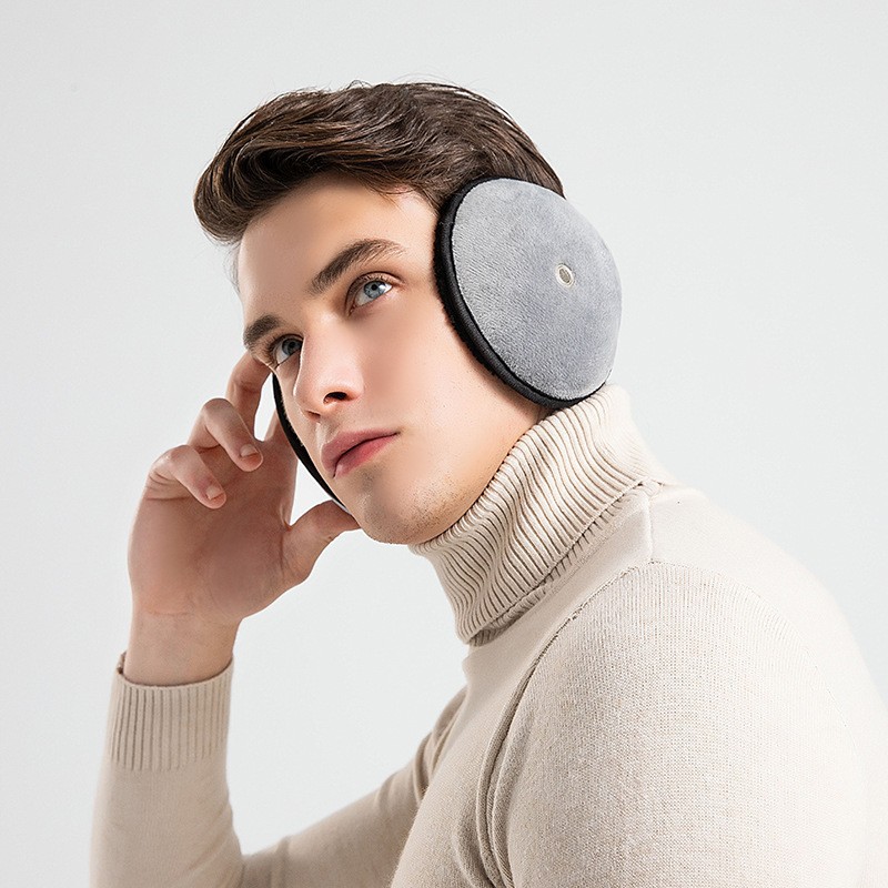 Men Women Winter Warm Ear Muffs Simple Solid Color Soft Earflaps Plush Warm Earmuff With Loudspeaker Hole Cycling Ear Cover