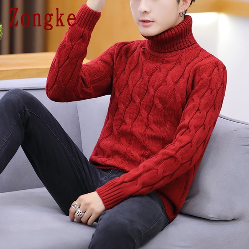 Branco gola alta roupas masculinas camisola de inverno casacos sólidos listrado pulôver masculino gola alta M-2XL 2023 recém chegados