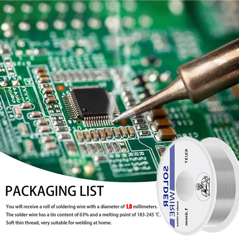 100/20g Solder Wire Tin Roll Clean Rosin Welding Core Soldering Wire Flux Reel Tube Low Temperature Easy Melt Solder Wire