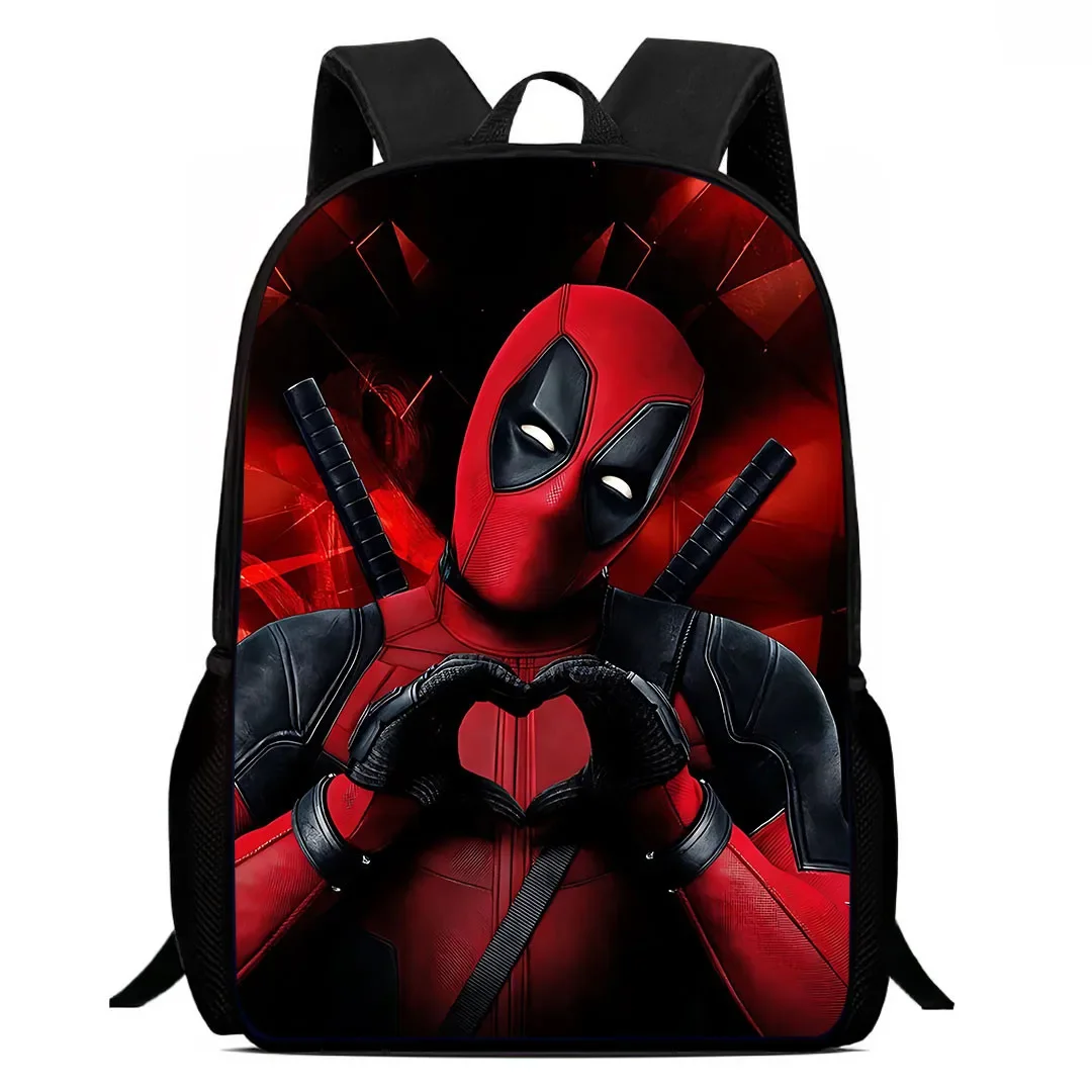 Zaino scolastico Deadpool&Wolverine Mochila, borse da scuola per cartoni animati per ragazze e ragazzi, borse per bambini durevoli e leggere per la scuola materna