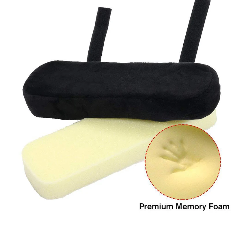 1 PC Armrest Pads ครอบคลุมโฟมหมอนข้อศอก Forearm บรรเทาความดัน ARM REST สําหรับสํานักงานเก้าอี้รถเข็น Comfy เก้าอี้สีดํา