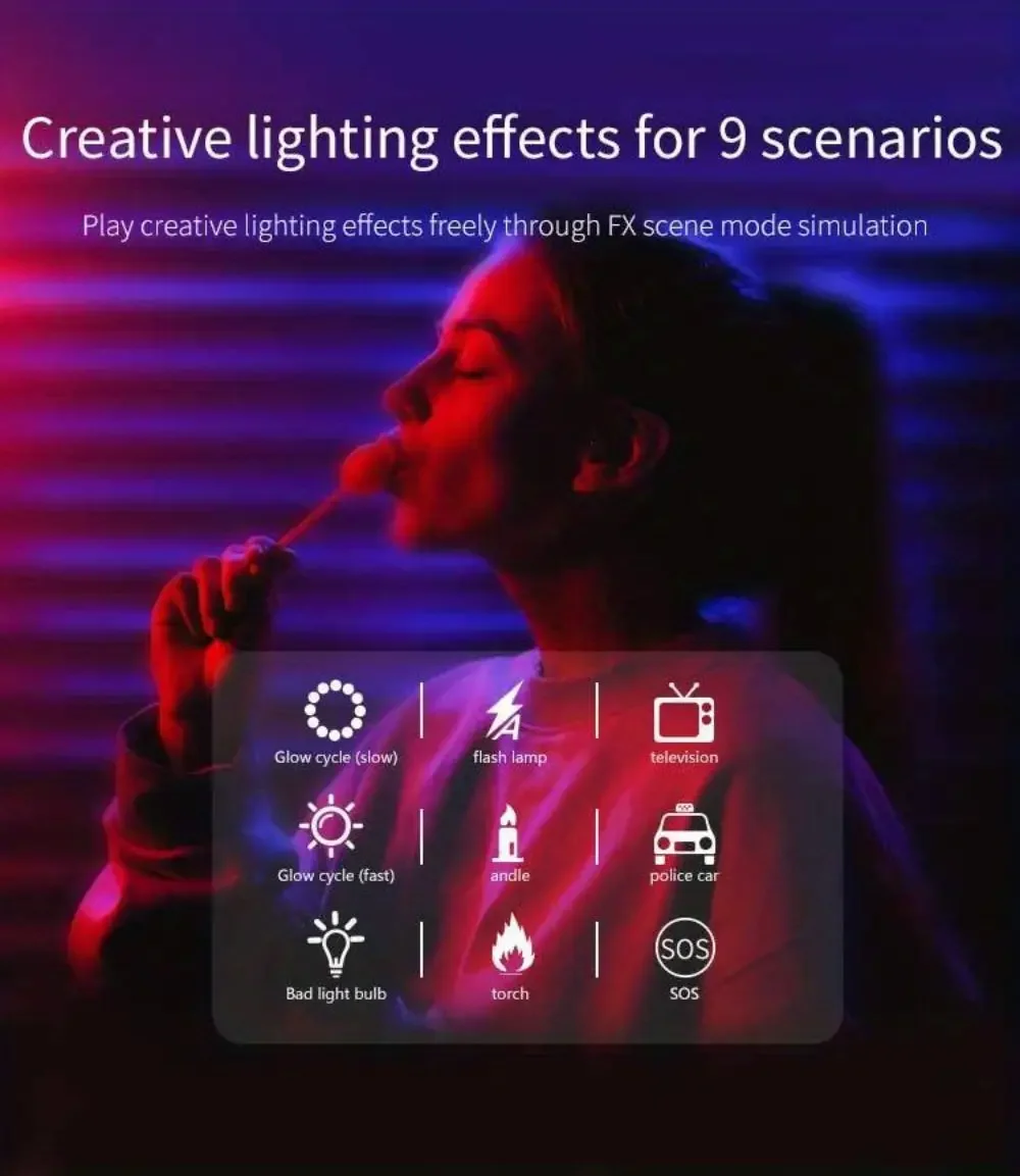Mini RGB Hot Shoe Fill Light, LED Portable Atmosphere Lamp for Live Photography, Mobile Camera with Adjustable Pocket Lights