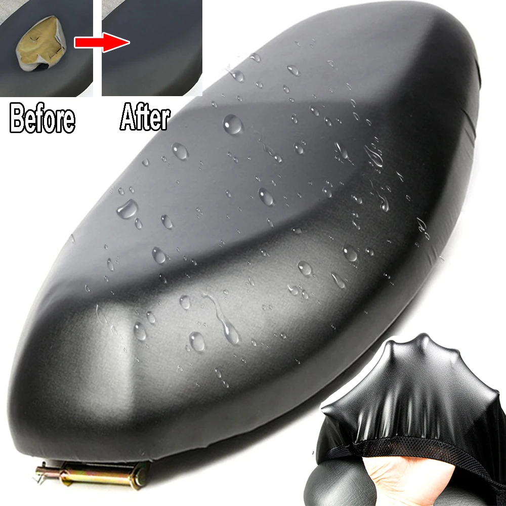 Funda de asiento de motocicleta impermeable de cuero transpirable funda de cojín de malla 3D Protector solar para motocicleta Scooter Eléctrico