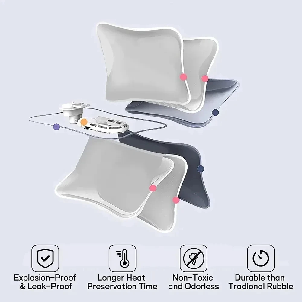 ชาร์จน้ําร้อนขวดน่ารักไฟฟ้ามืออุ่น EU Plug Reusable Hot Compress กระเป๋าเครื่องทําความร้อน Pad กระเป๋ามืออุ่น