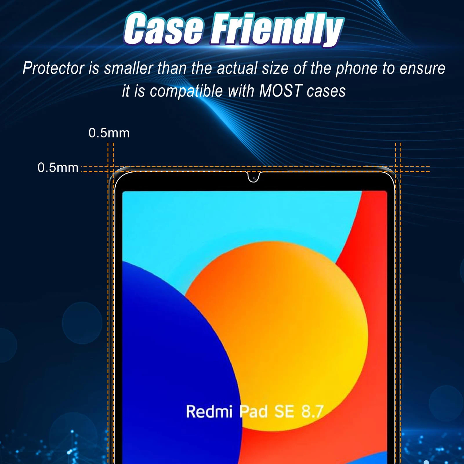 ป้องกันหน้าจอสําหรับRedmi Pad SE 4G (8.7 นิ้ว) 2024 แท็บเล็ตกระจกนิรภัยฟิล์มด้านหลังกล้องAnti-Fall/Anti-Scratch 8.7