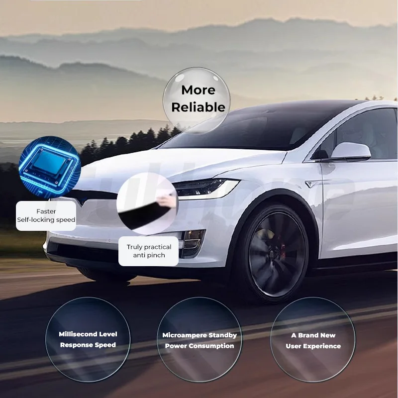 Elektryczny zamek do przedniego schowka zapasowego Futhope drugiej generacji z funkcją soft-close do Tesla Model 3 Y Highland Juniper, automatyczne zamykanie.