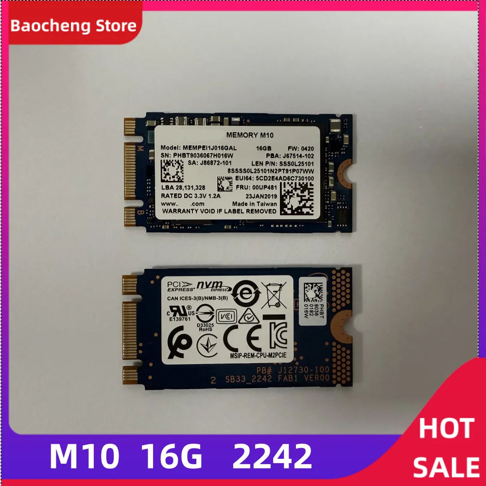 New M10 2280 16G M.2 Internal Solid State Drive 32GB  2242 SSD 16G NVMe PCIE 3.0 support Intel Optane