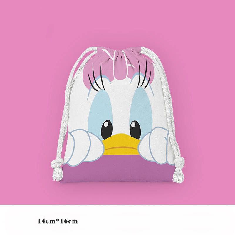 Disney Donald Duck Drawstring Bag Daisy Duck Drawstring Bags Men Women Drawstring Storage Bag Coin Purse Birthday Gift