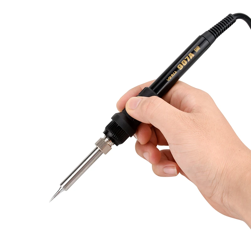 YIHUA 907A Soldering Iron Handle 50W Universal 936 สถานีบัดกรีเตารีดไฟฟ้า 5 หลุมอินเทอร์เฟซเครื่องมือเชื่อมอุปกรณ์เสริม