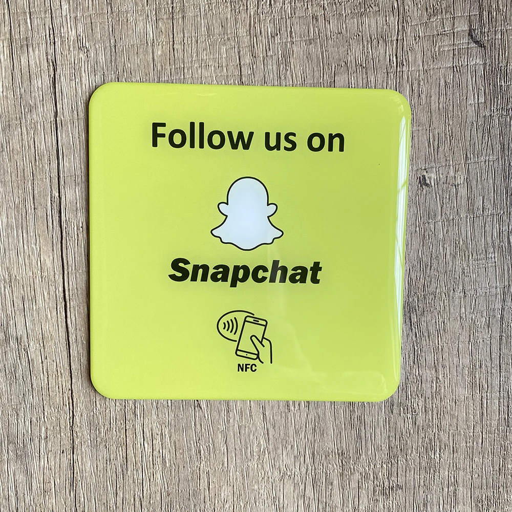 3.93"X3.93" Instagram Facebook Google Tripadvisor Trustpilot Review NFC Tap Card Sign Self-Adhesive Epoxy Plate Sticky