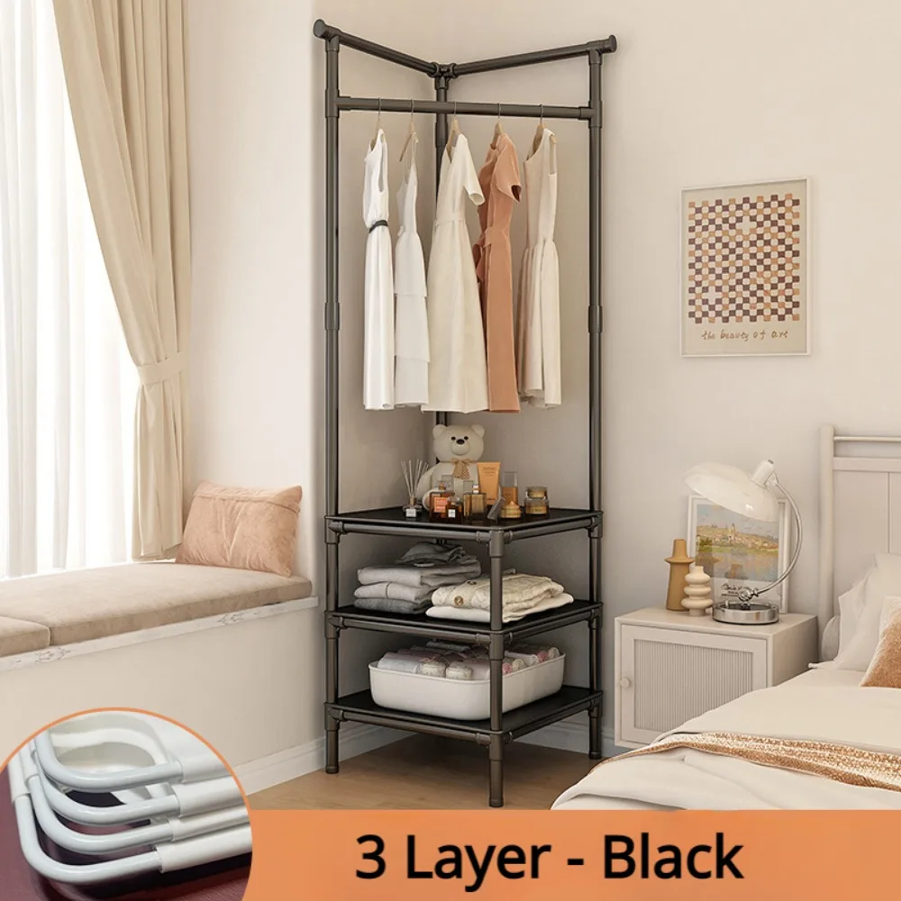Ecke Kleidung Und Hut Rack Haushalt Boden Zu Decke Schlafzimmer Kopfteil Lagerung Regale Wohnzimmer Kleinigkeiten Lagerung Kleiderbügel