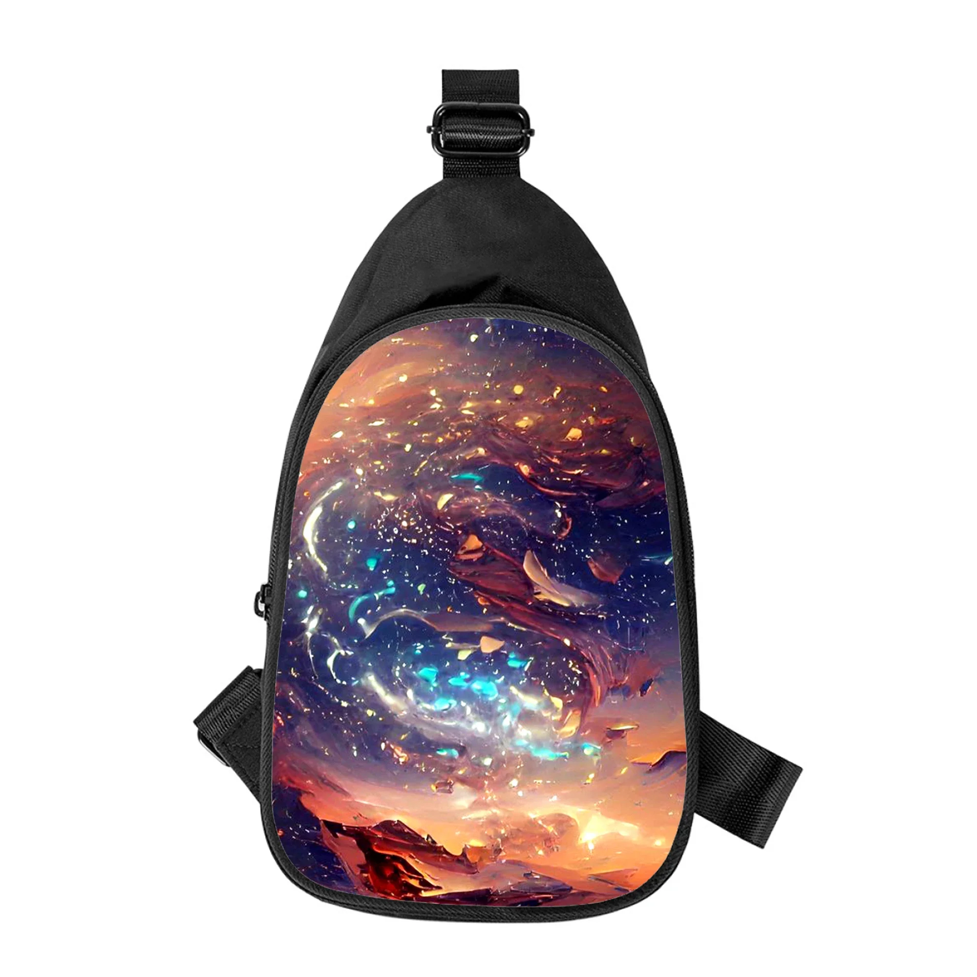 Kunst Anime Landschaft Illustration neue Männer Kreuz Brusttasche diagonal Frauen Umhängetasche Ehemann Schule Taille Pack männliche Brust Pack