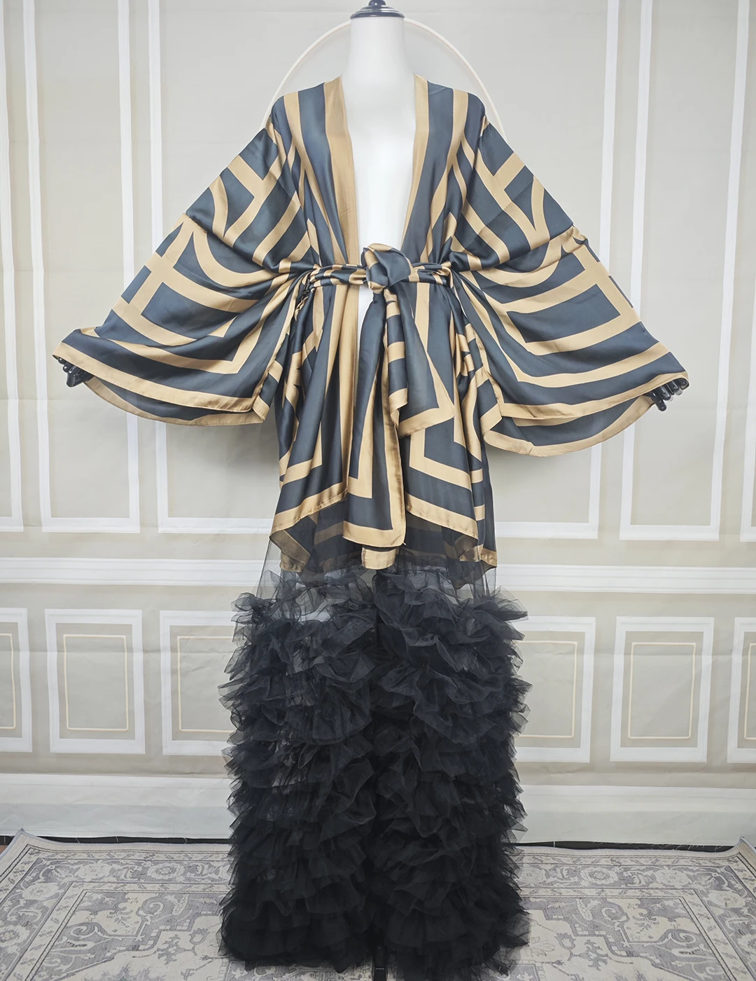 Feminino 2025 verão muçulmano ramadan rendas bainha cardigans senhora africana festa à noite moda quimonos roupas kaftan exclusivas