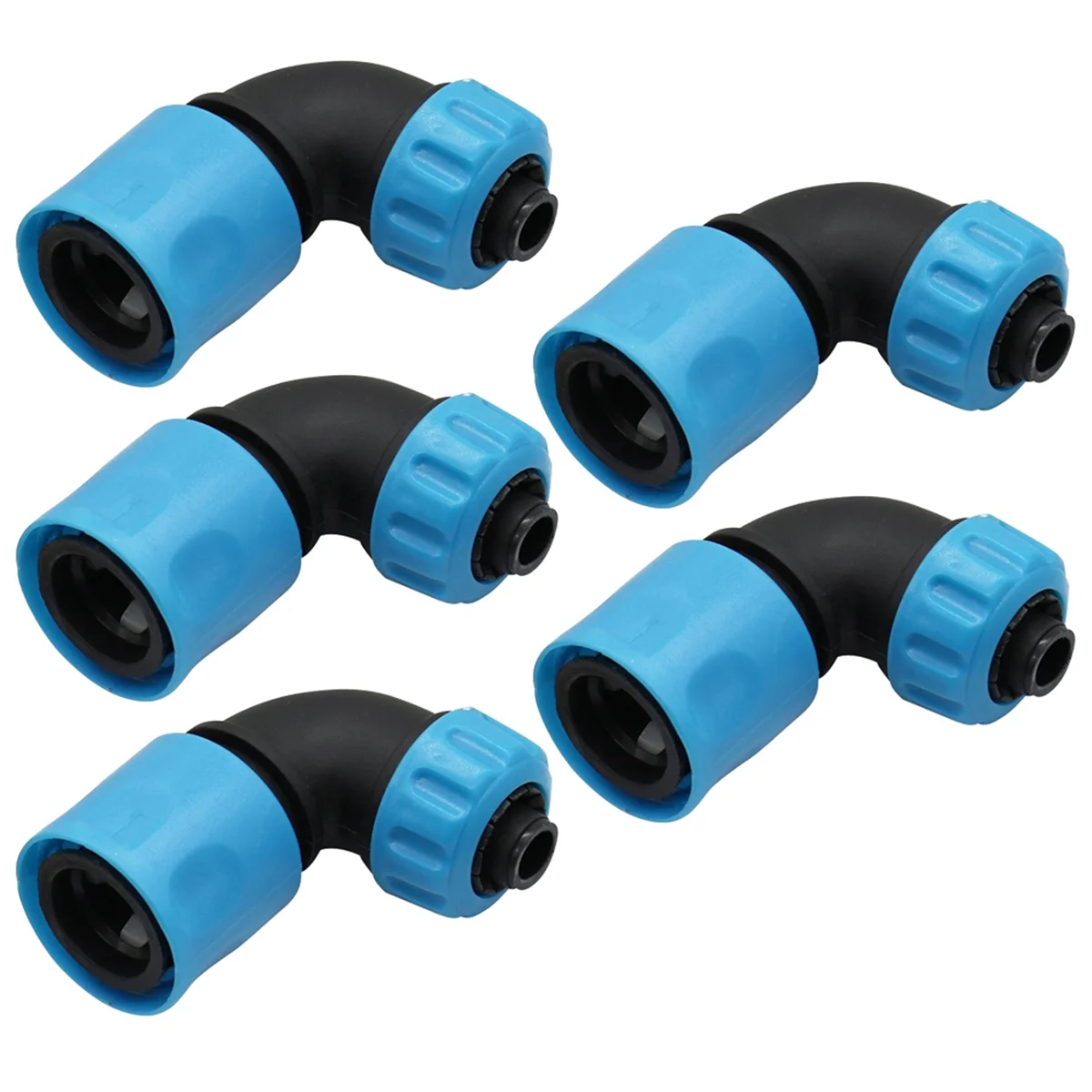 Conector rápido de codo de 90 grados A72P, manguera de lavado de coches de riego de jardín ABS de 16mm, conector de grifo de conexión rápida