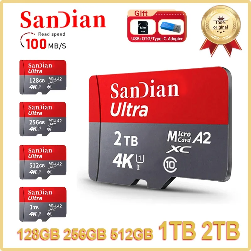 New 1TB Memory Card 2TB 128GB  Micro tf sd Card 512GB High Speed Class10 256GB SDCard 100MB/s TF Card original sd memorycard