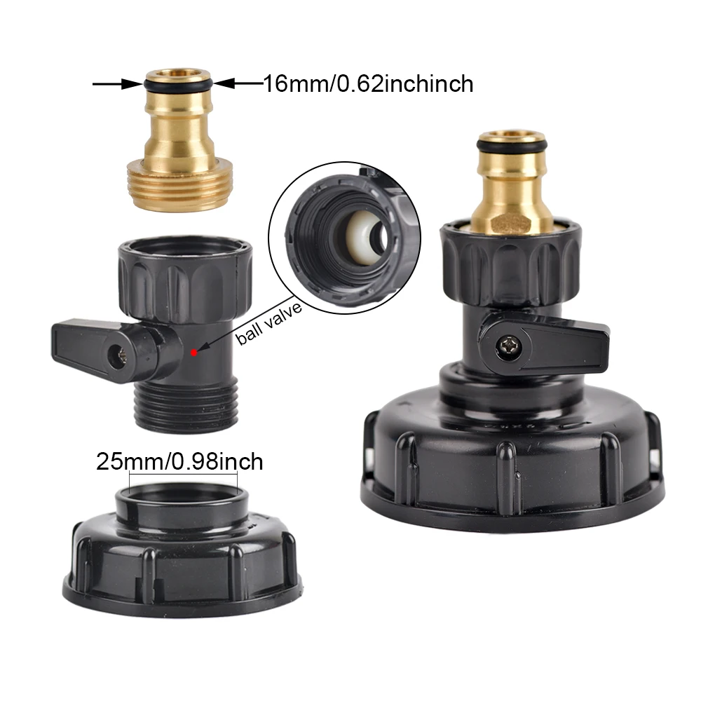 3/4" IBC Adapter Female Thread Dispense Valve Link Pacifier IBC Drain Adapter Spout Fittings Home Garden Irrigation Switch Tool