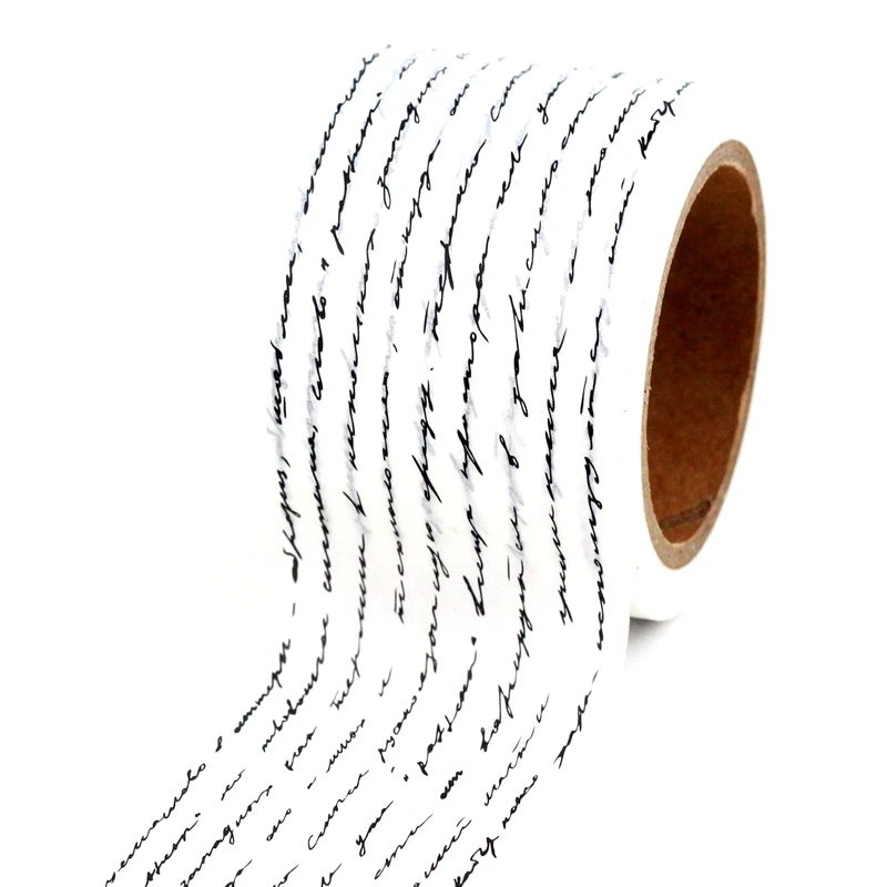 Nuevo 1X 10M escritura de papel Vintage decorativa 30mm de ancho cinta Washi para planificador de colección de recortes cinta adhesiva Kawaii Papeleria