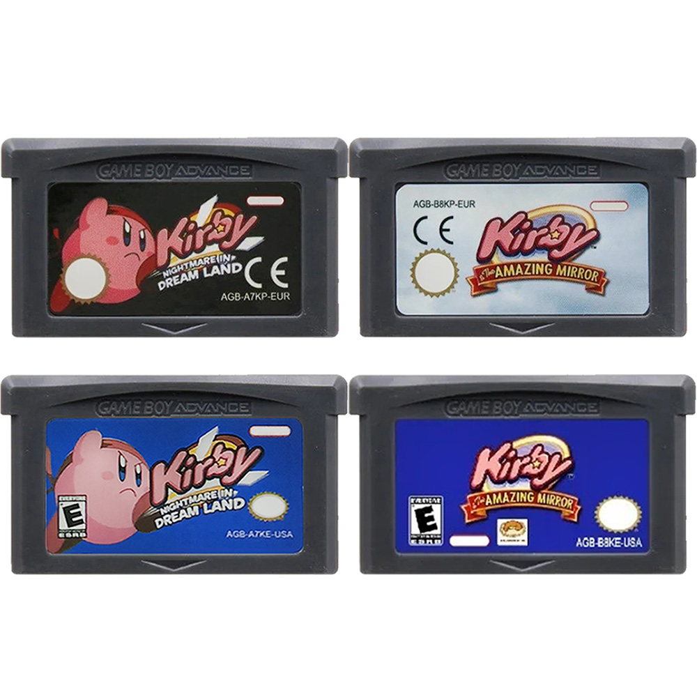 GBA Kirby Game Cartridge 32-Bit-Videospielkonsolenkarte Amazing Mirror Nightmare in Dream Land für GBA NDS