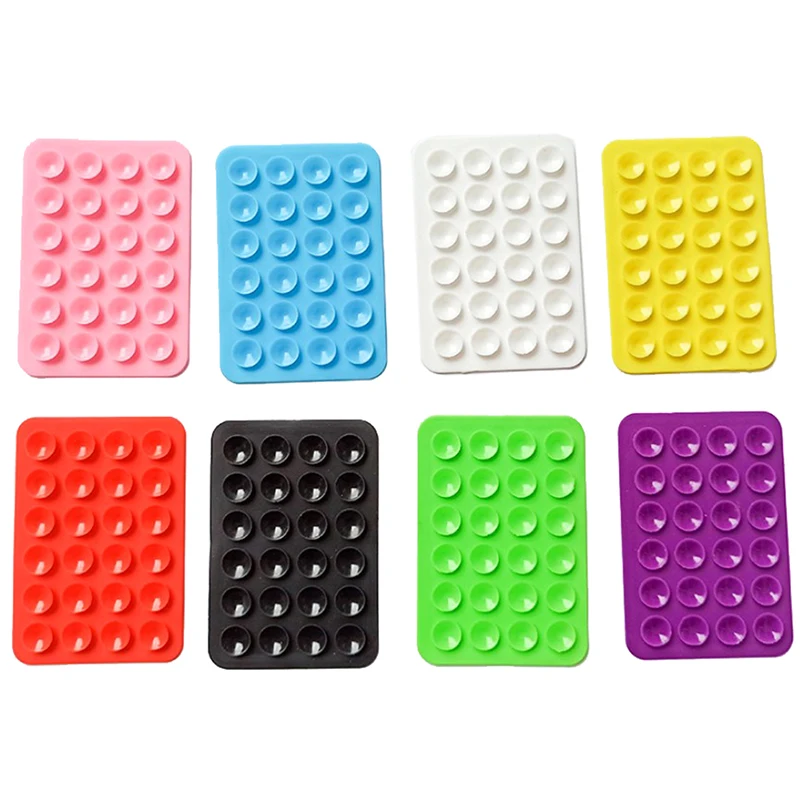 1pc Silicone Suction Pad For Mobile Phone Fixture Suction Cup Backed Adhesive Silicone Rubber Sucker Pad For Fixed