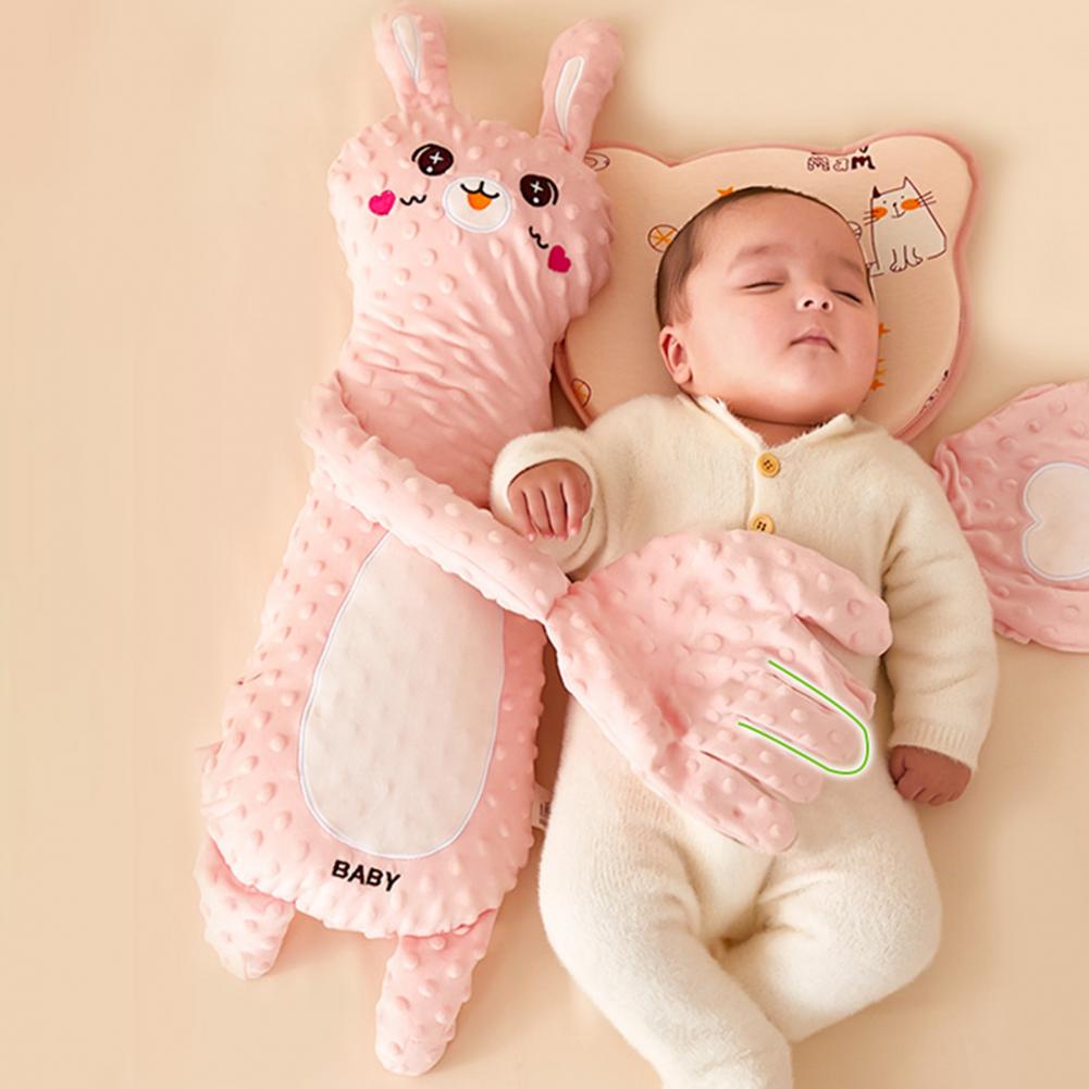 Jouet de Sommeil en Peluche pour Bébé, avec Coussretours de Paume, Oreiller Électrique Réglable pour les Mains, 3 Pièces