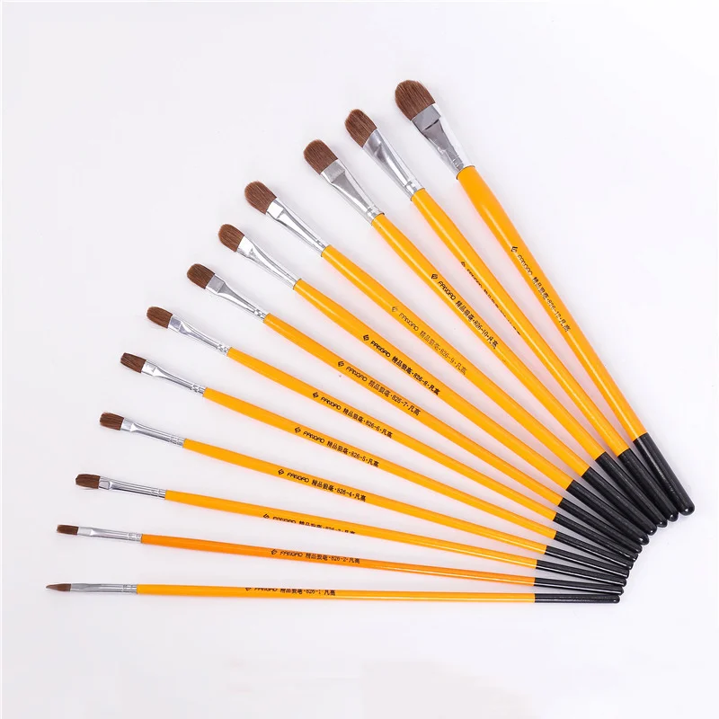1 Chiếc/6 Nghệ Thuật Vẽ Tiếp Liệu Bút Lông Sói Cọ Sơn Chuyên Nghiệp Màu Nước Acrylic Tay Cầm Bằng Gỗ Tranh Bút Lông