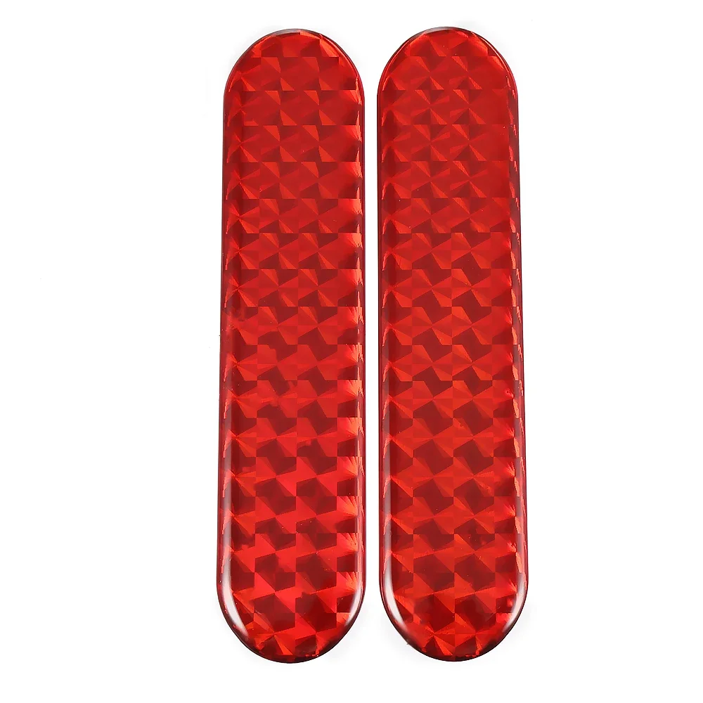 2 uds pegatina reflectante para puerta de coche pegatinas de advertencia tiras de cinta reflectante 4 colores marca de seguridad pegatinas reflectoras automáticas