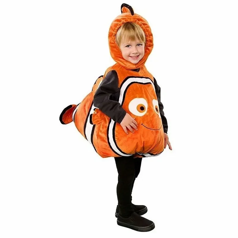 ภาพยนตร์ Finding Nemo บทบาทเล่นเครื่องแต่งกายเด็กวัยหัดเดิน School Party Jumpsuit อะนิเมะปลาการ์ตูนเด็กฮาโลวีนคริสต์มาสปีใหม่ของขวัญ