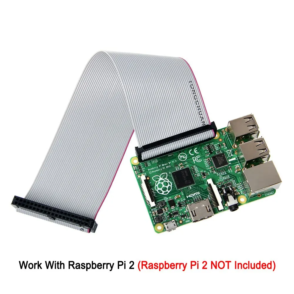 5 PCS von GPIO Band Kabel Flach Draht 20cm 40pin für Raspberry Pi 3 2 Modell B B + plus