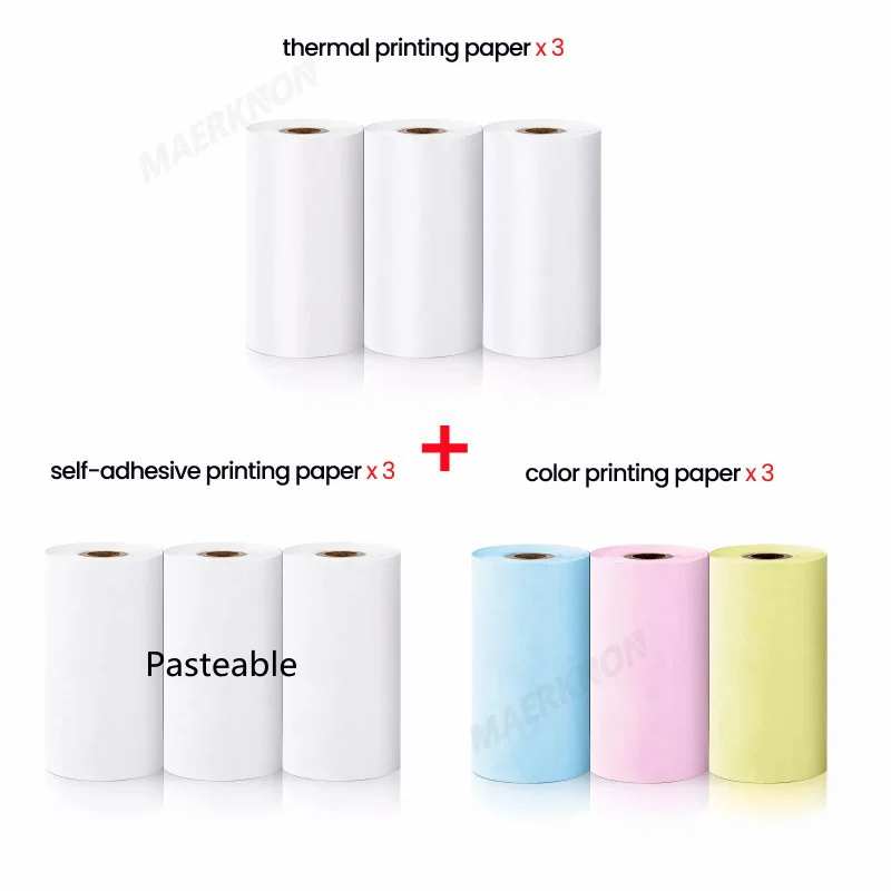 57x30mm Thermal Printing Paper Color White Semi-Transparent Thermal Printing Roll Paper For Kid Instant Print Camera Label Paper
