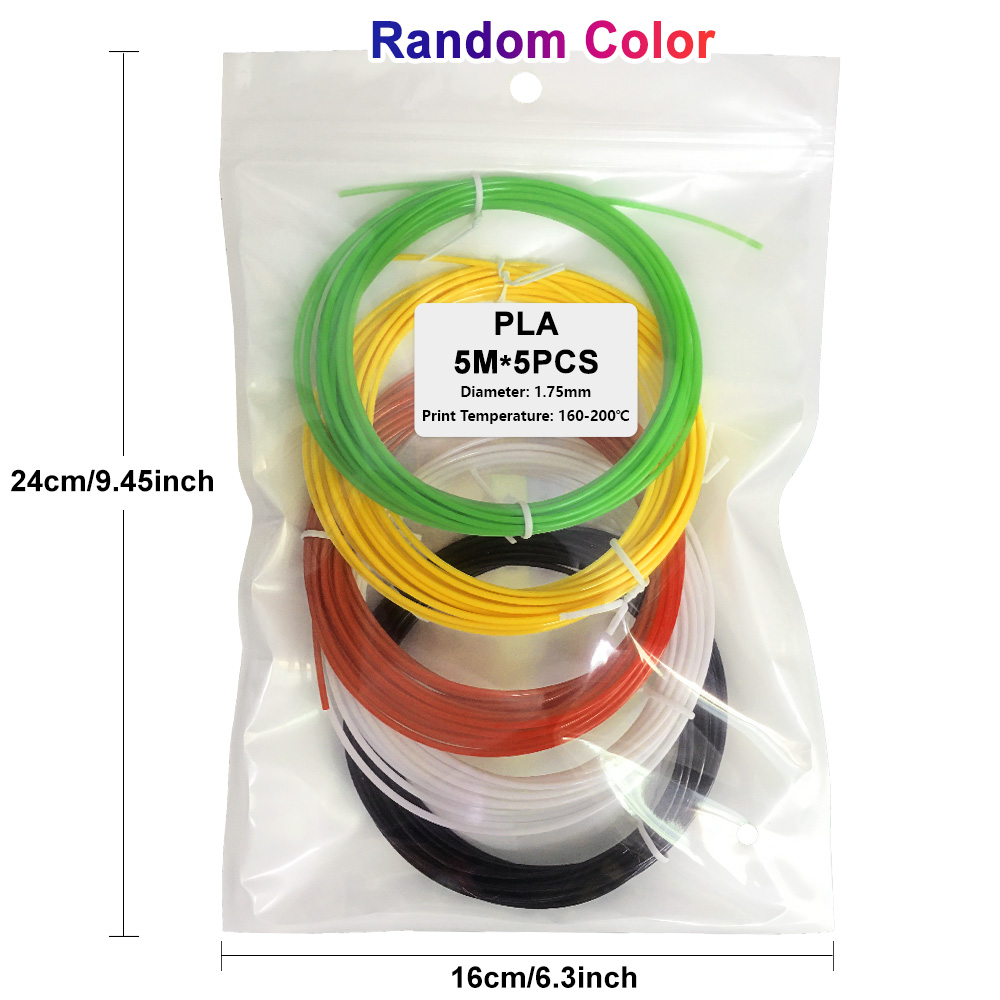 25m pla pcl caneta de impressão 3d consumíveis colorido inodoro segurança filamento plástico diâmetro 1.75mm para caneta impressão 3d