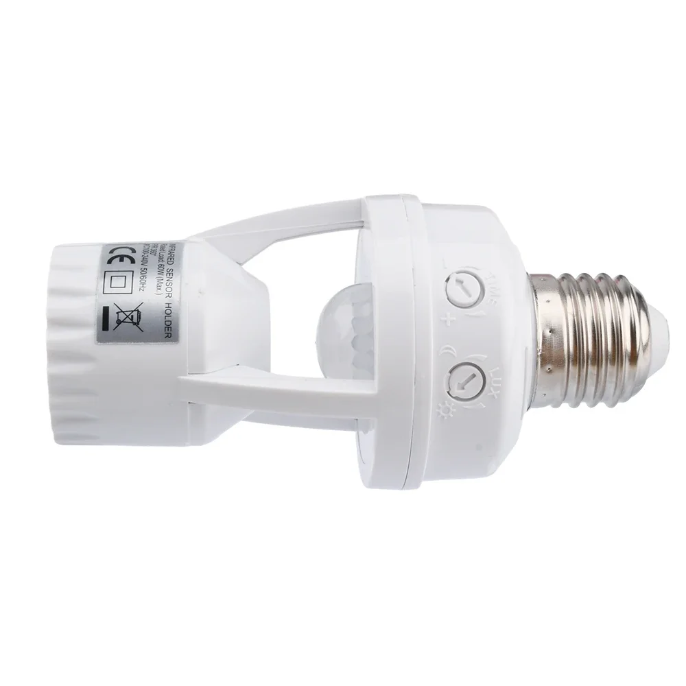 E27 enchufe 360 grados PIR inducción Sensor de movimiento infrarrojo bombilla inteligente interruptor de enchufe 110-220V adaptador de soporte de Base de lámpara