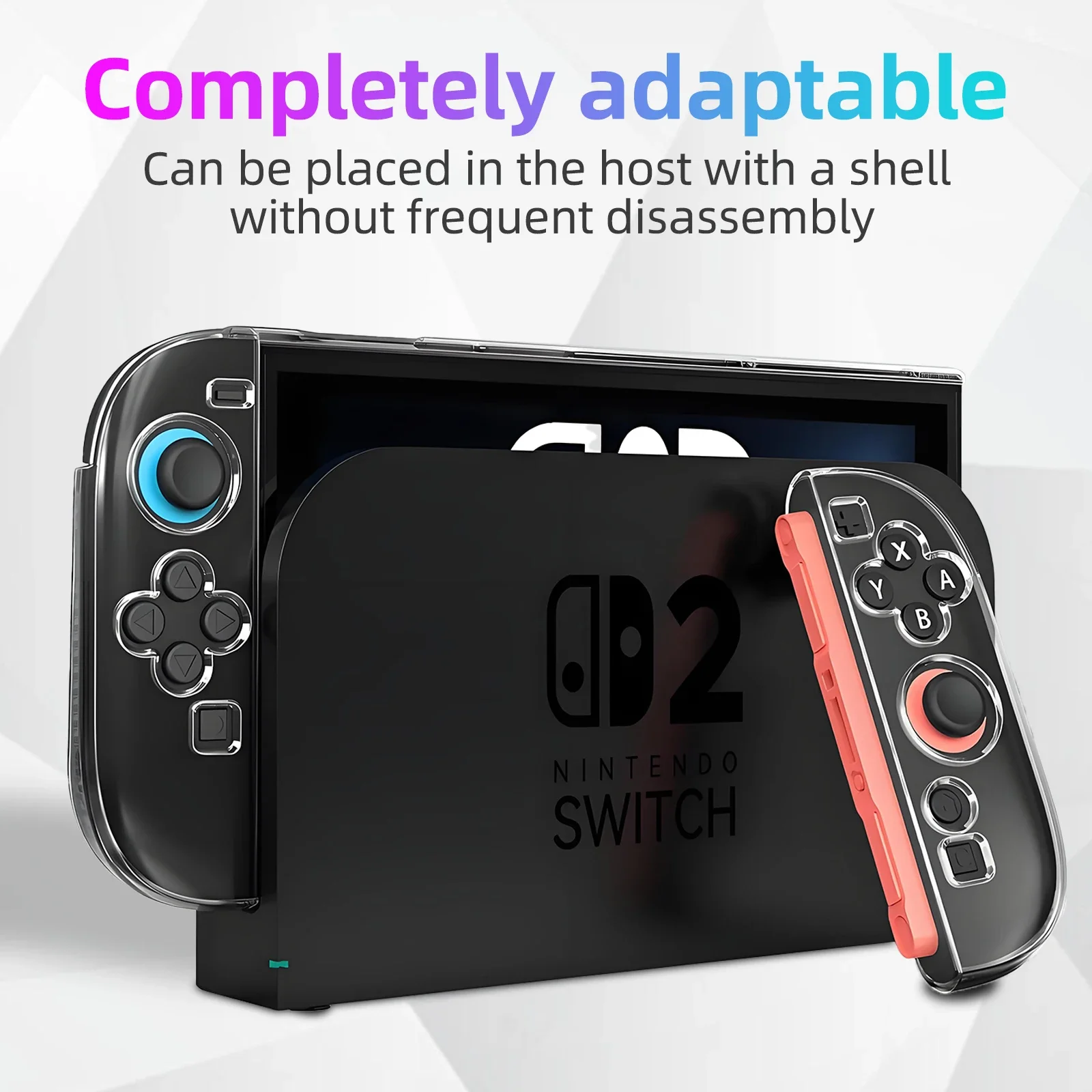 Transparent PC Hard Case for Nintendo Switch 2 Joycon Protective Shell Cover Switch2 Shockproof Protector Case Accessories
