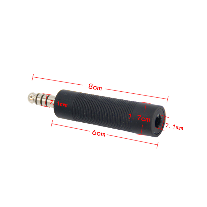 XIERDE TAC-SKY Tactical Headset PTT Adapter  Military Standard 7.1mm Plug for U-174 NATO/Military to Civilian Wire Adapter