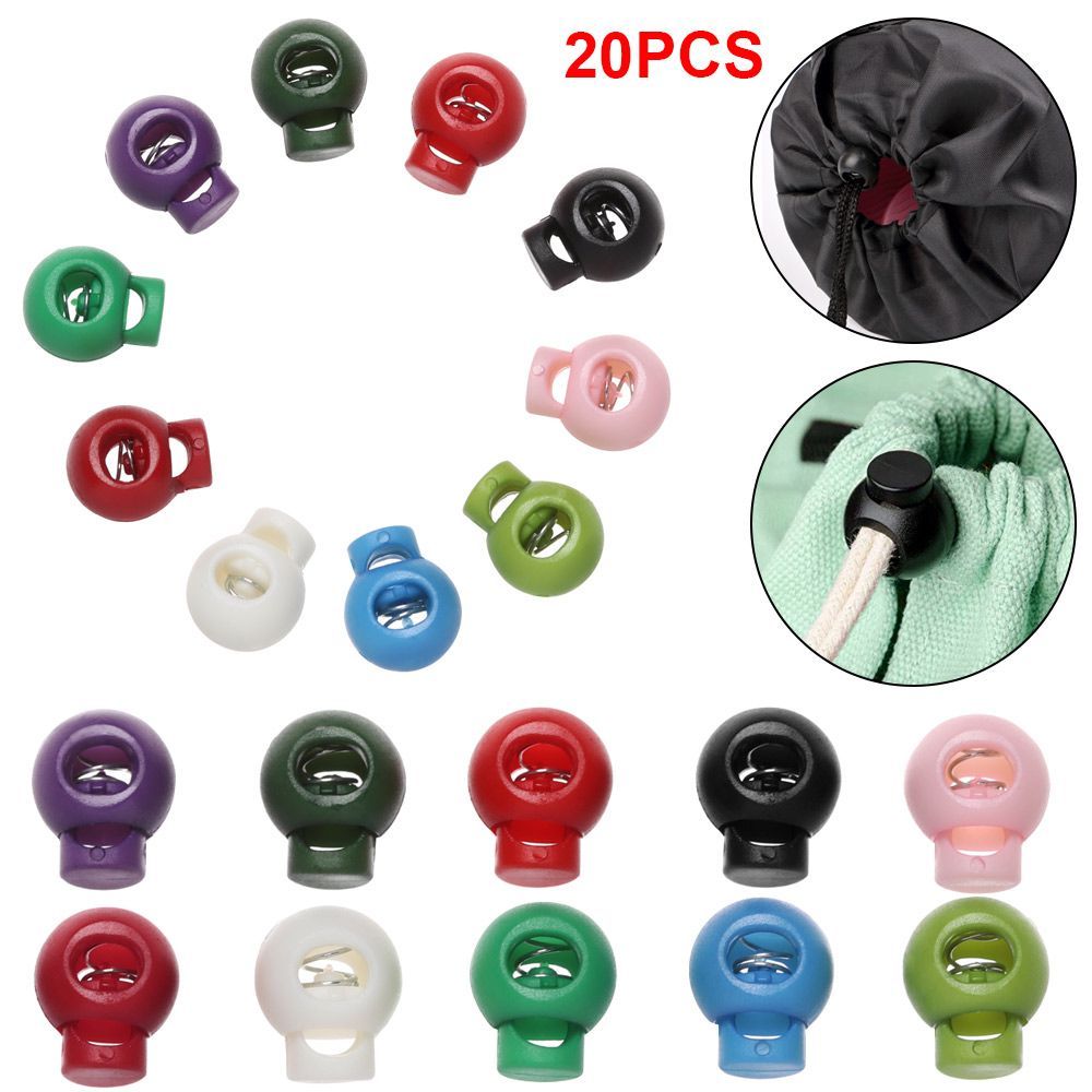 20 piezas accesorios de ropa deportiva de alta calidad DIY bloqueo de cordón Clip de palanca de frijol ropa cordones tapón de plástico