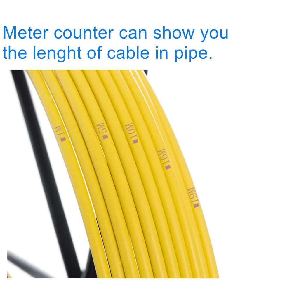 Cámara de inspección de tuberías de alcantarillado DVR 16GB grabación de vídeo, endoscopio Industrial de drenaje SYANSPAN impermeable 8500MHA batería 20/30/50M