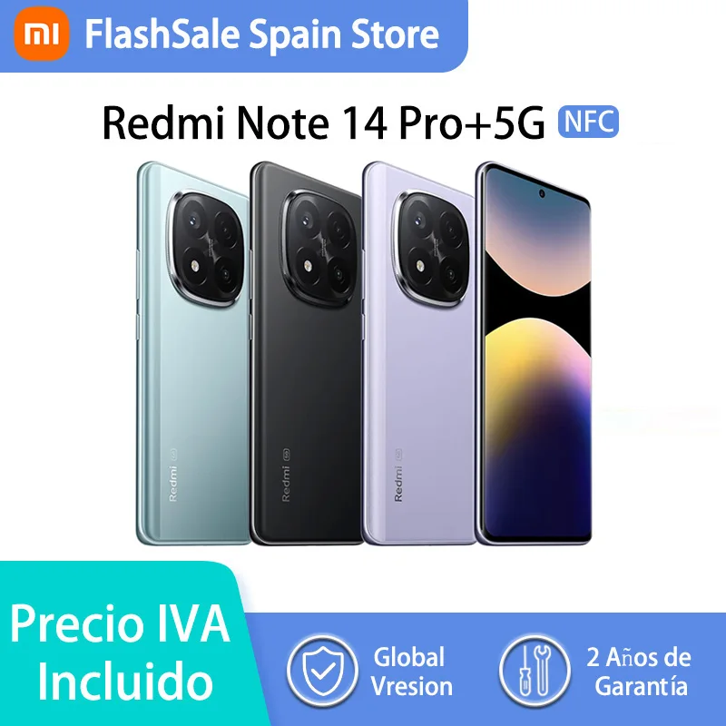 【Marke+】 Xiaomi Redmi Note 14 Pro+ 5G Smartphone 200 MP AI-Kamera Snapdragon ®   7s Gen 3 120 W HyperCharge 6,67 AMOLED-Display