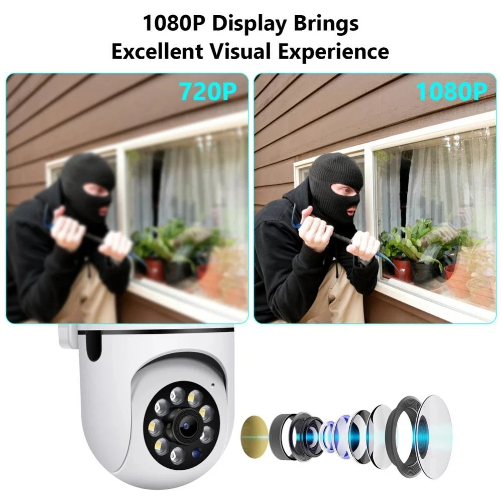 Ycc365 plus câmera wi-fi ao ar livre ai humano detectar câmera de vigilância sem fio proteção segurança cctv com câmera ip 1080p