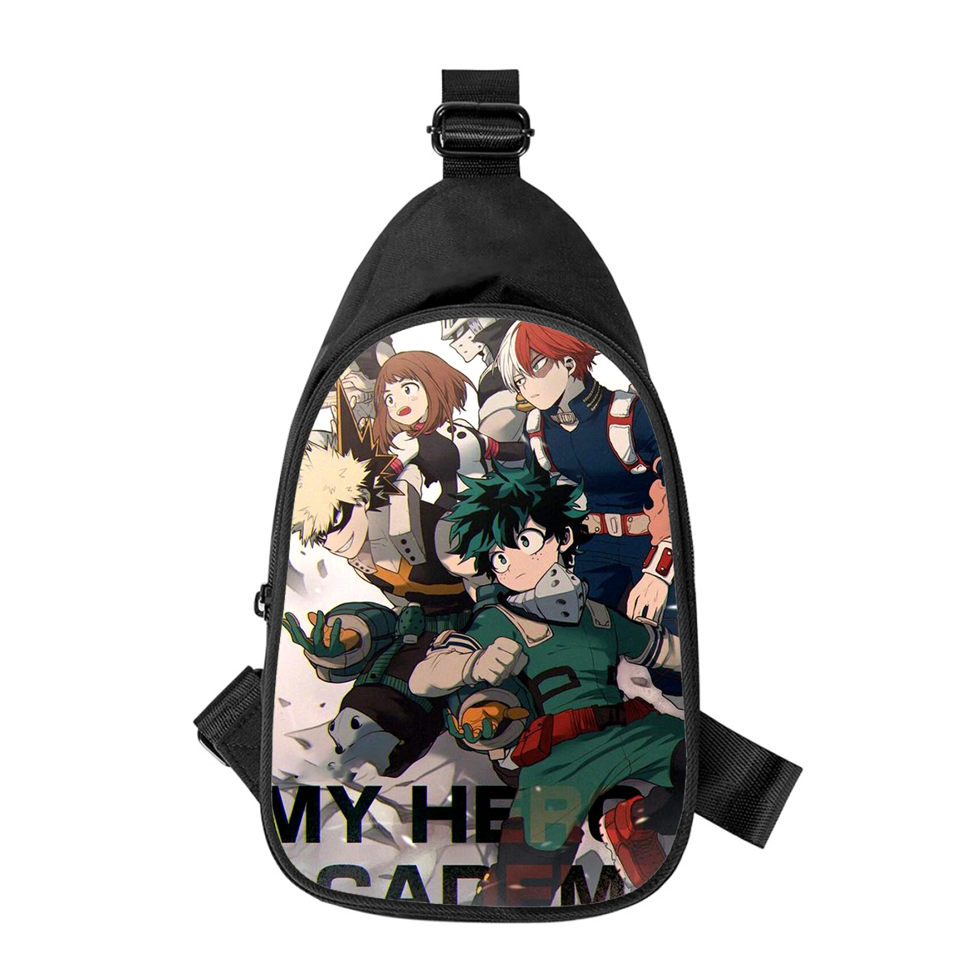 Anime mein Held Akademie 3D-Druck neue Männer Kreuz Brusttasche diagonal Frauen Umhängetasche Ehemann Schule Hüft tasche männliche Brust packung