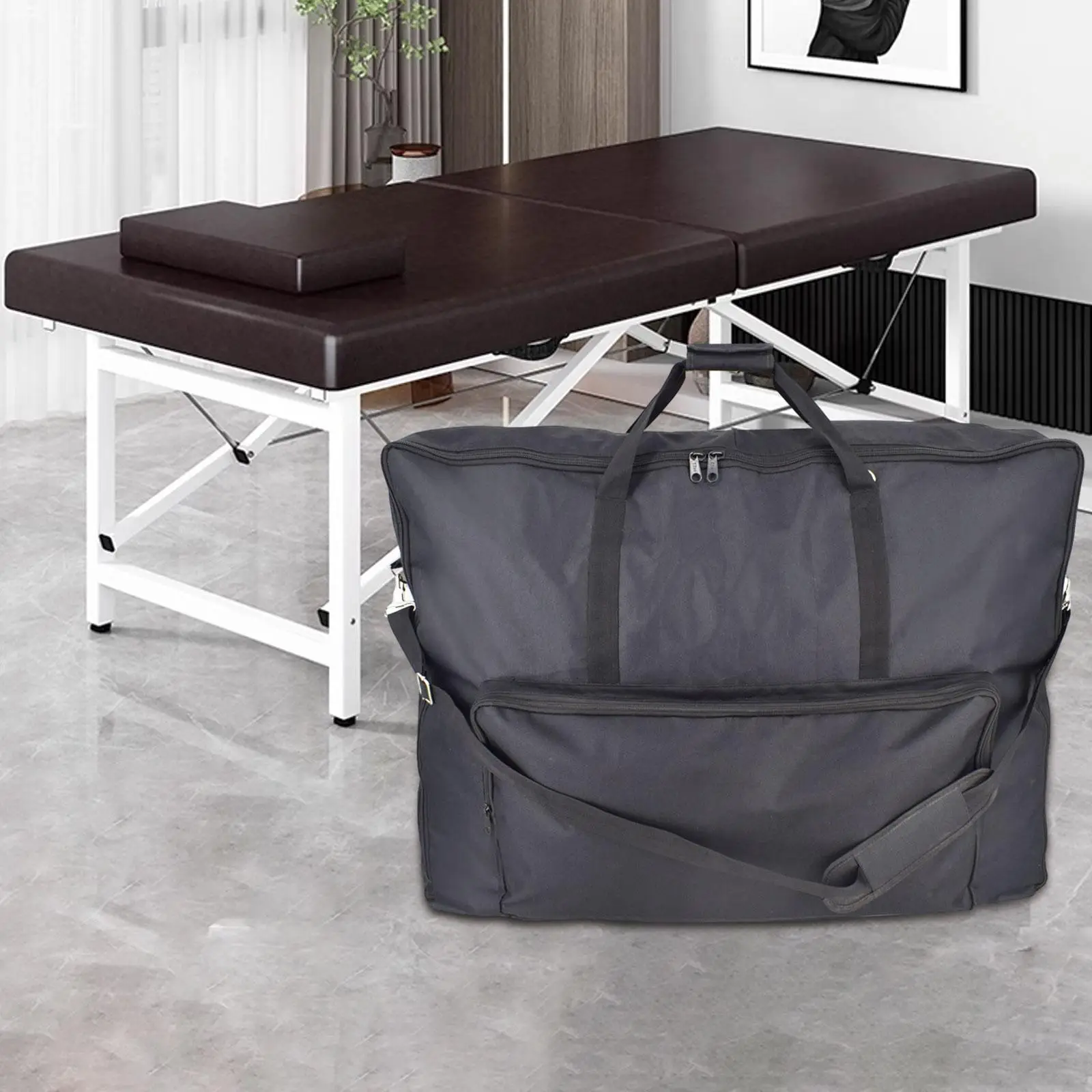 Portátil dobrável massagem cama mesa saco de transporte caso bolsa ombro spa terapia oxford saco de armazenamento grande cadeira sacos de armazenamento cobre
