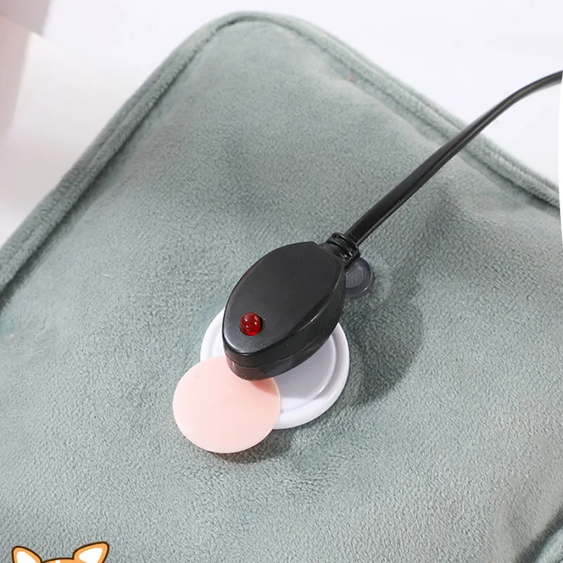 ชาร์จน้ําร้อนขวดน่ารักไฟฟ้ามืออุ่น EU Plug Reusable Hot Compress กระเป๋าเครื่องทําความร้อน Pad กระเป๋ามืออุ่น