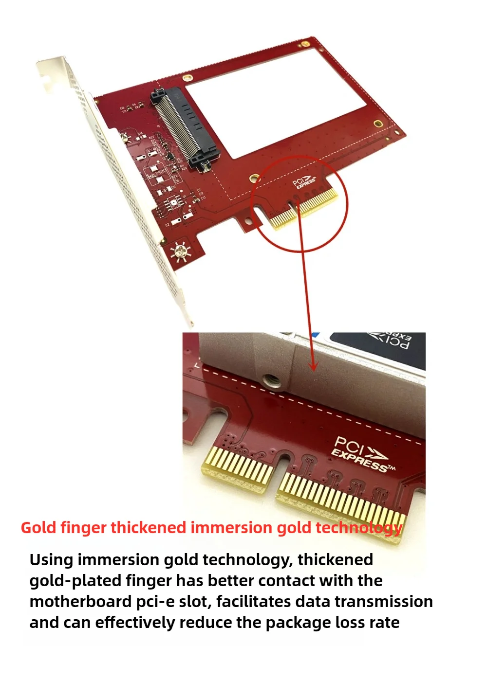 U2 adapter card U.2 adapter card SFF8639 interface to PCIe 3.0X4 hard disk adapter card for Intl P4800X P4610 P4510