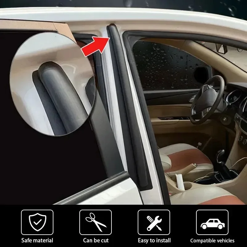 Autodeur Rubberen Afdichting Strip B Pijler Auto Afdichtstrip Anti-Kras Geluidsisolatie Stofdicht Zelfklevende Strip midden Kolom
