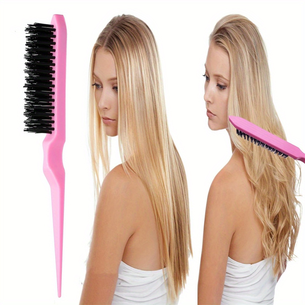 YUNTES 8 Uds juego de peine para peinar cepillo para el cabello, cepillo para el borde del peine de cola puntiaguda, herramienta para la cola del cabello herramienta para tejer peines de anillo para mujeres
