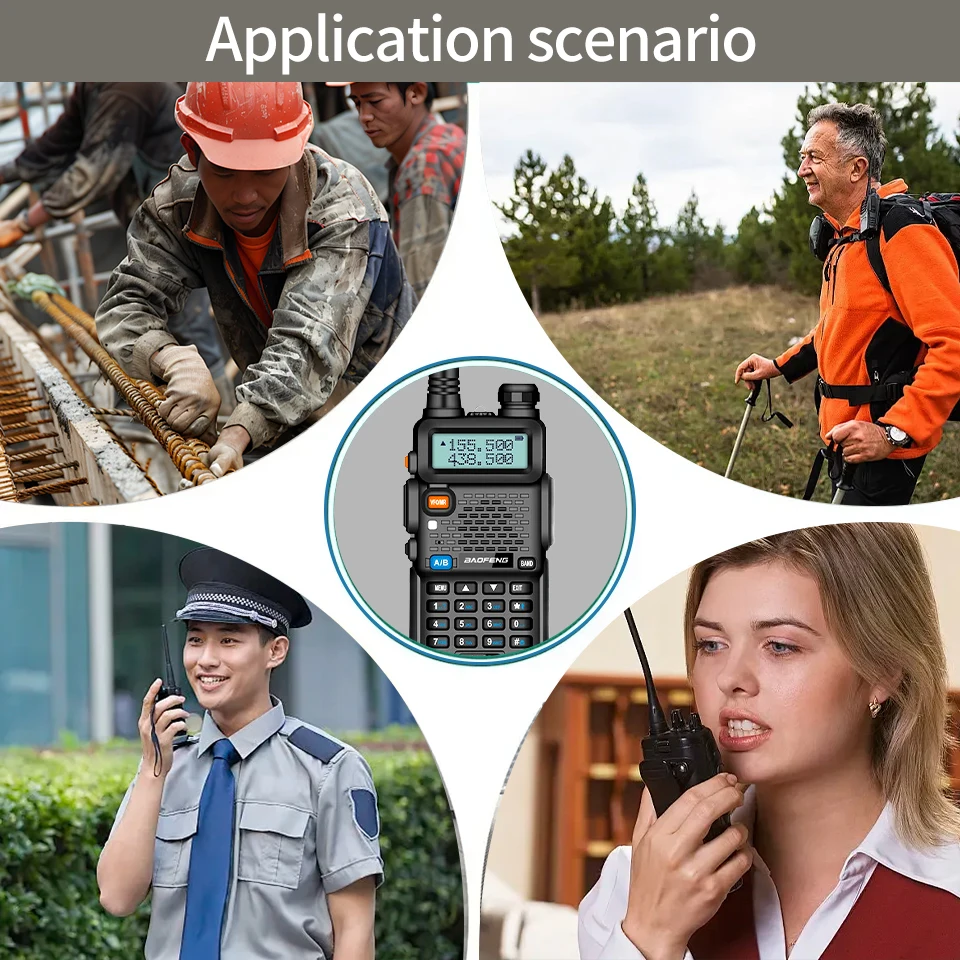 Baofeng UV 5R 8W Tri-Power Walkie Talkie 5W High Power UHF VHF Dual Band Two Way Radio Lange afstand 128CH Handheld UV 5R