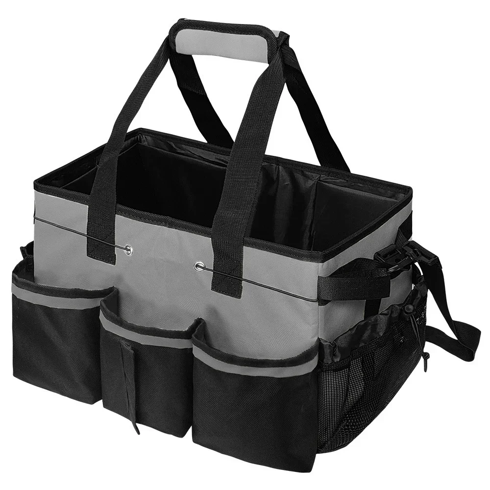Sac à outils multifonctionnel, sac de rangement pour outils de nettoyage, sacs de rangement en tissu Oxford de grande capacité, imperméables et résistants à l'usure
